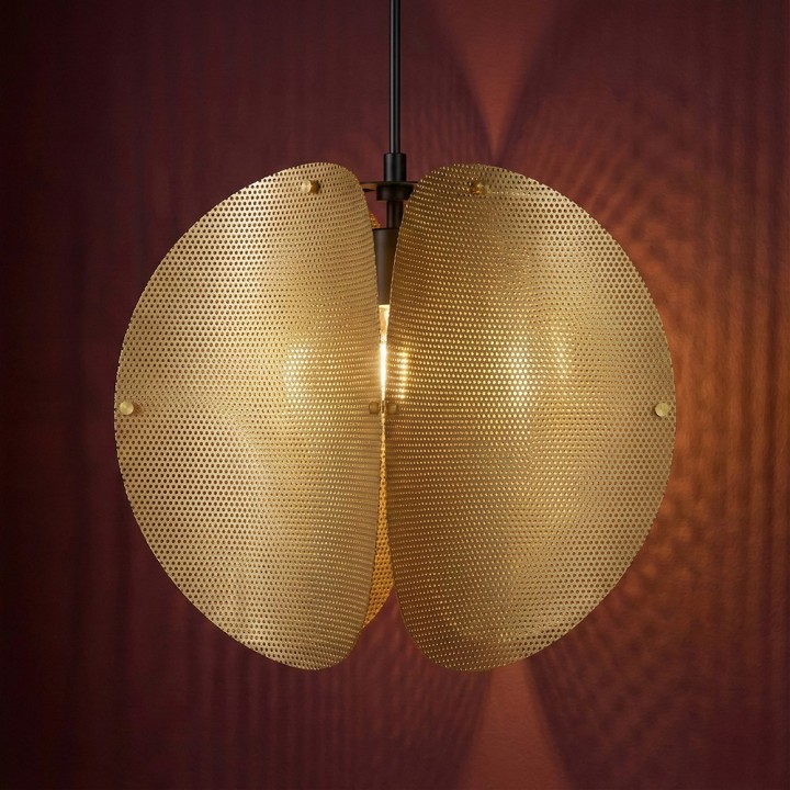 Suspension Jafi en métal doré Ø38 cm