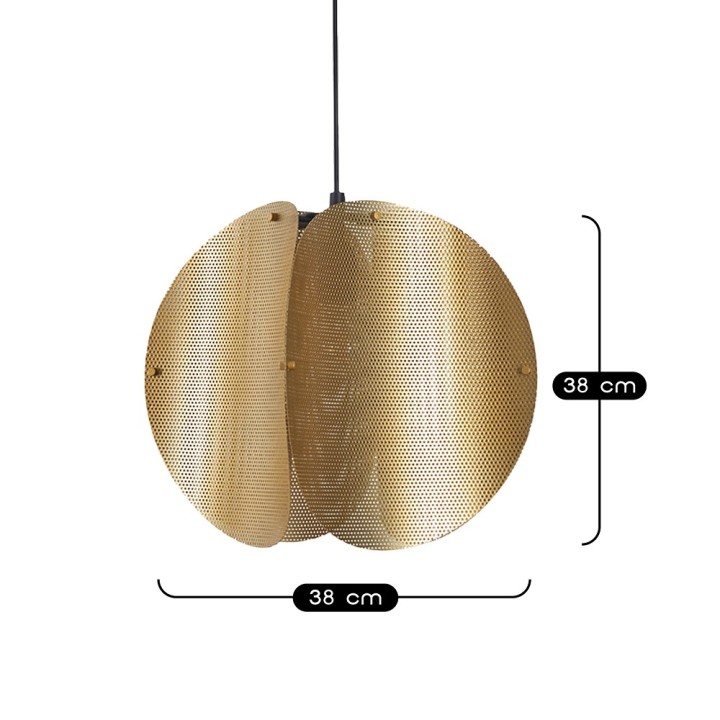 Suspension Jafi en métal doré Ø38 cm