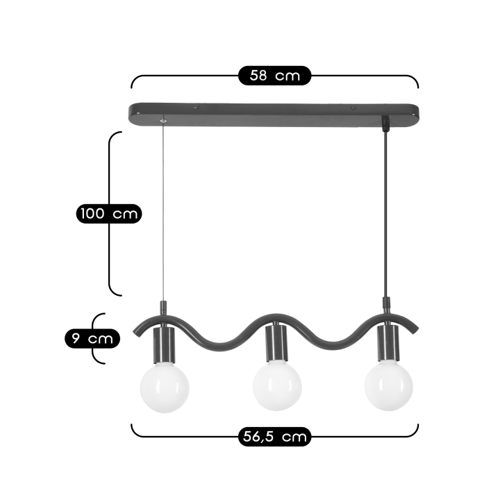 Suspension Wama en métal