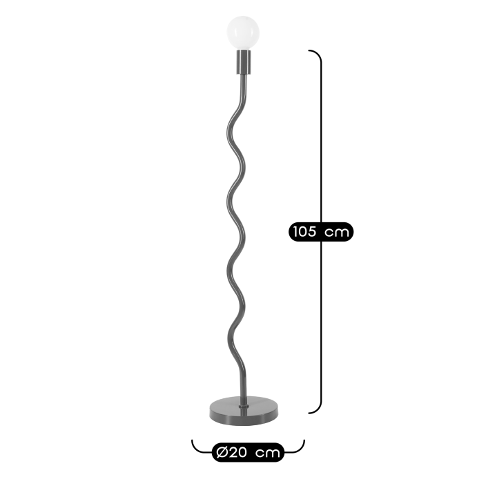 Lampadaire Wama en métal