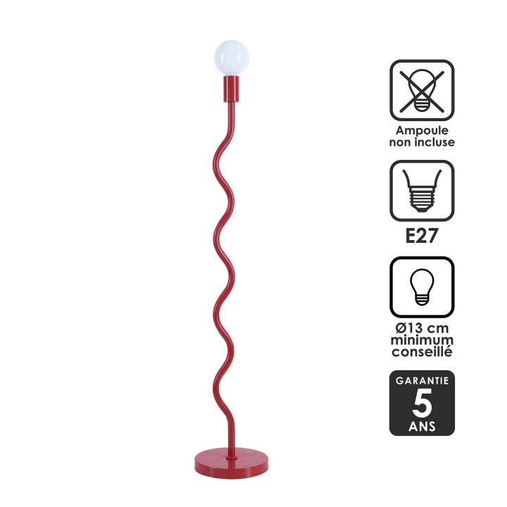 Lampadaire Wama en métal