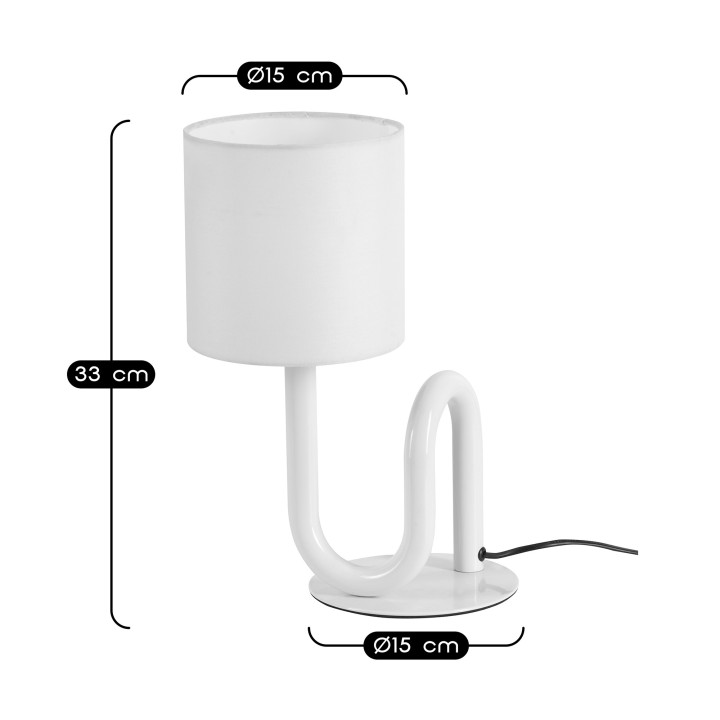 Lampe à poser Wama en métal Ø15 cm