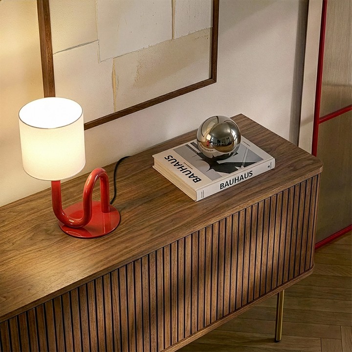 Lampe à poser Wama en métal Ø15 cm