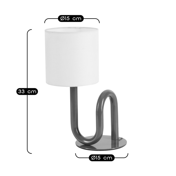 Lampe à poser Wama en métal Ø15 cm