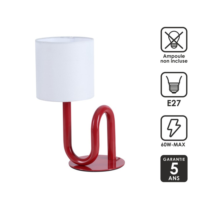 Lampe à poser Wama en métal Ø15 cm