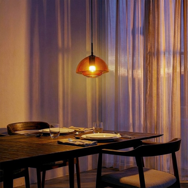 Suspension Jelife métal et verre Ø23 cm