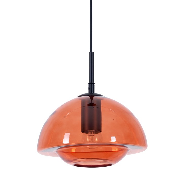 Suspension Jelife métal et verre Ø23 cm