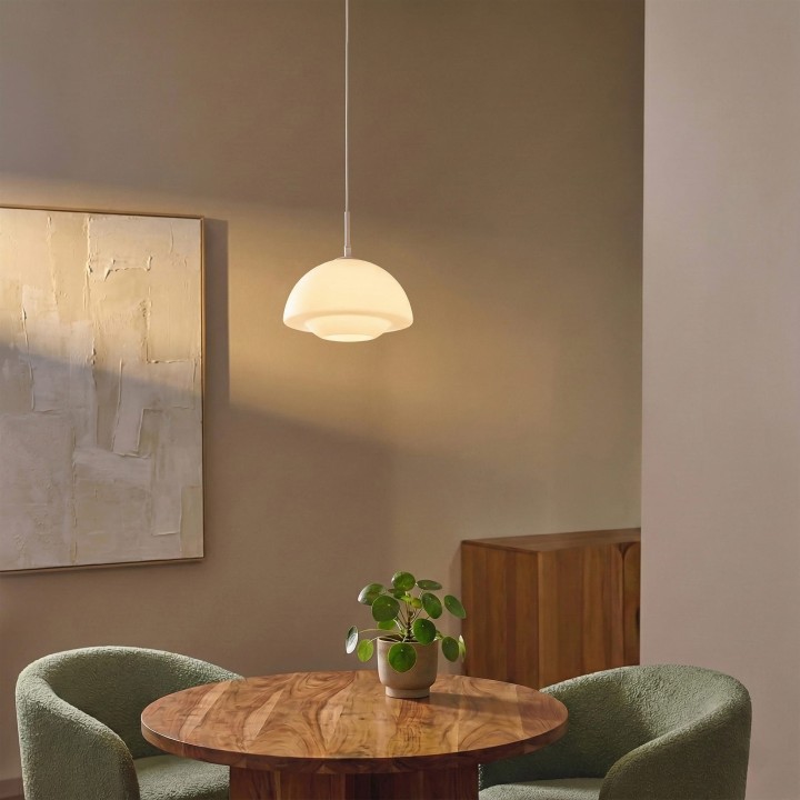 Suspension Jelife métal et verre Ø23 cm