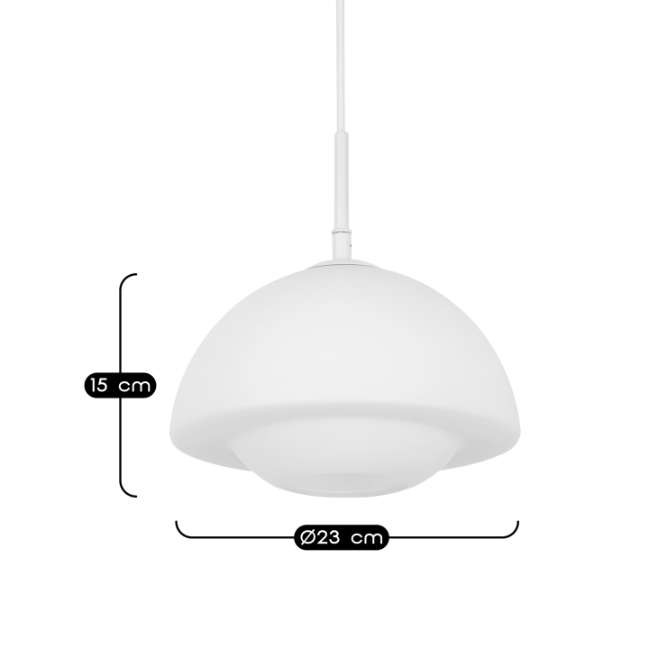 Suspension Jelife métal et verre Ø23 cm