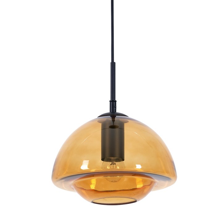 Suspension Jelife métal et verre Ø23 cm