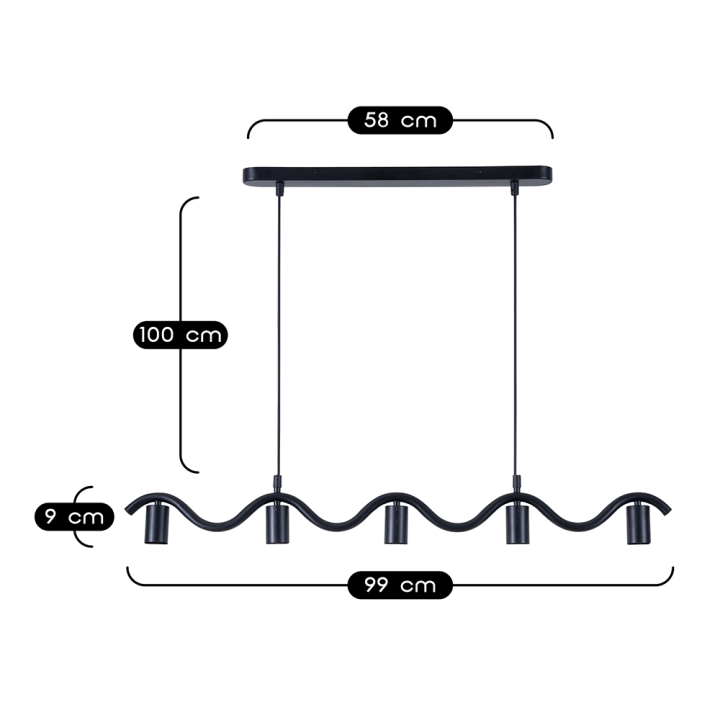 Suspension Wama en métal