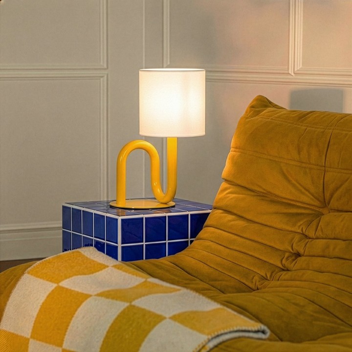 Lampe à poser Wama en métal Ø15 cm