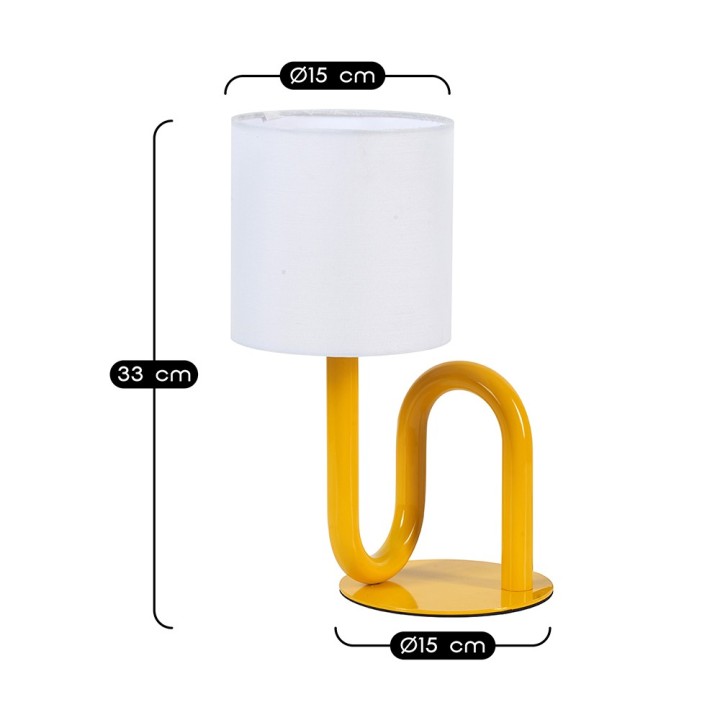 Lampe à poser Wama en métal Ø15 cm