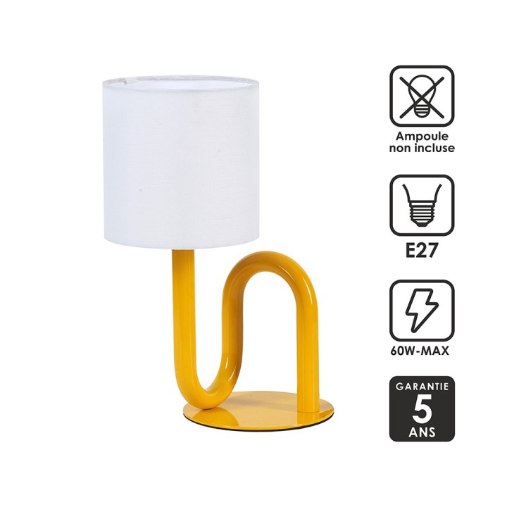 Lampe à poser Wama en métal Ø15 cm
