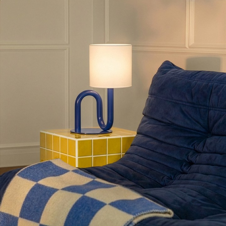 Lampe à poser Wama en métal Ø15 cm