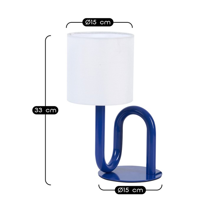 Lampe à poser Wama en métal Ø15 cm