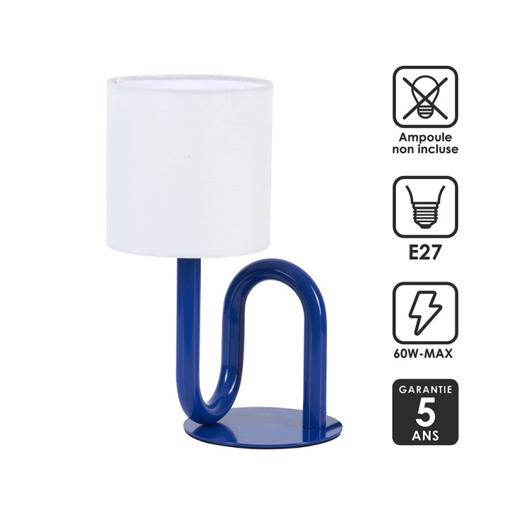 Lampe à poser Wama en métal Ø15 cm