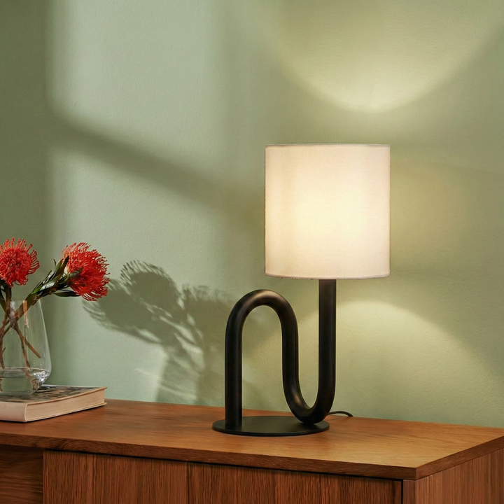 Lampe à poser Wama en métal Ø15 cm