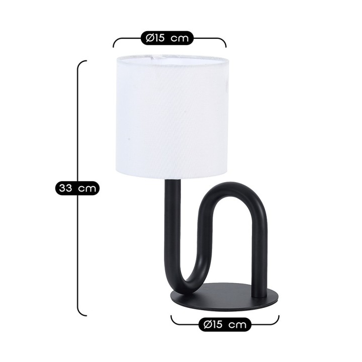 Lampe à poser Wama en métal Ø15 cm