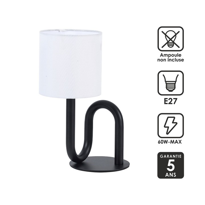 Lampe à poser Wama en métal Ø15 cm