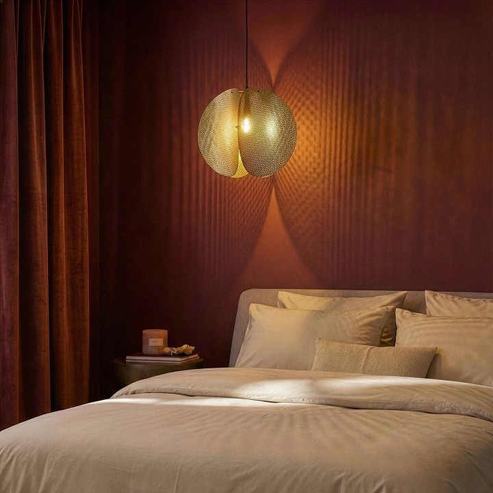 Suspension Jafi en métal doré Ø38 cm