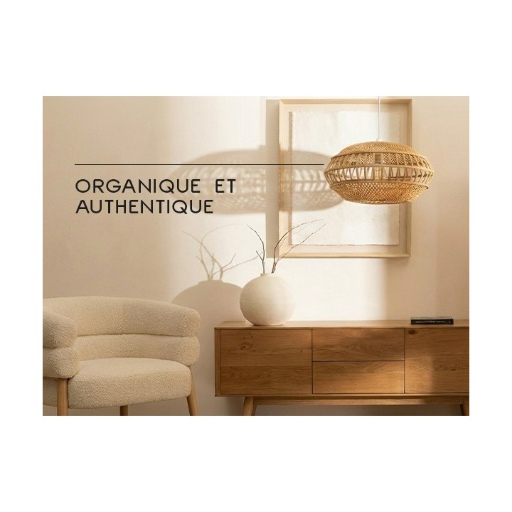 Suspension Kailo en bambou naturel Ø36 cm