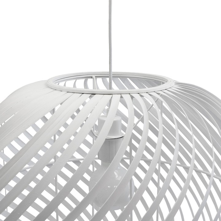 Suspension Twist en bambou blanc Ø55 cm