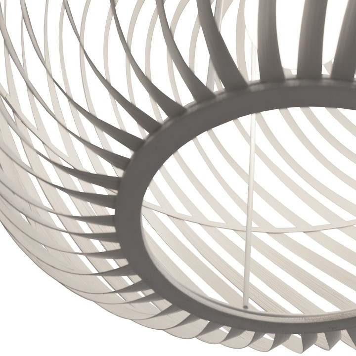 Suspension Twist en bambou blanc Ø55 cm