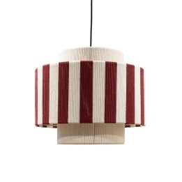 Suspension Moyo en coton rayures blanc et rouge Ø38 cm