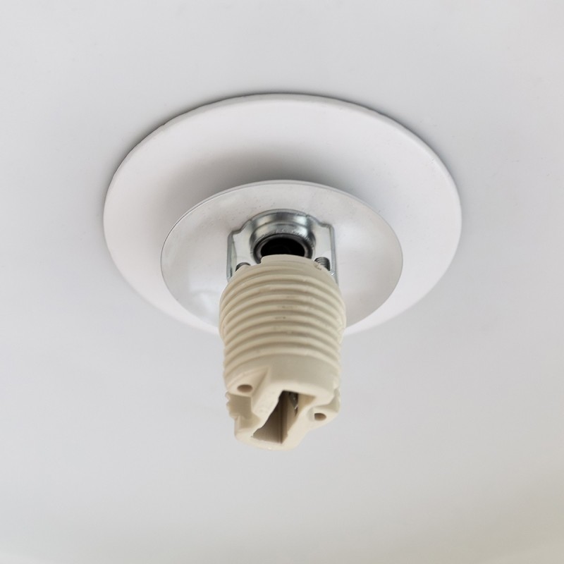 Detail of Applique murale Yori en métal et verre rouge et jaune Ø25 cm