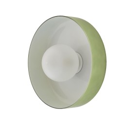 Applique murale Yori en métal et verre rouge et vert Ø25 cm