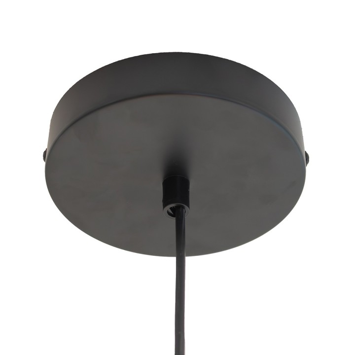 Suspension Yori en verre et métal vert et blanc Ø25 cm