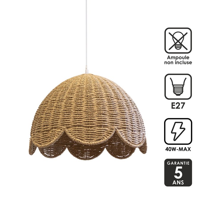 Suspension Inana corde naturelle Ø38 cm