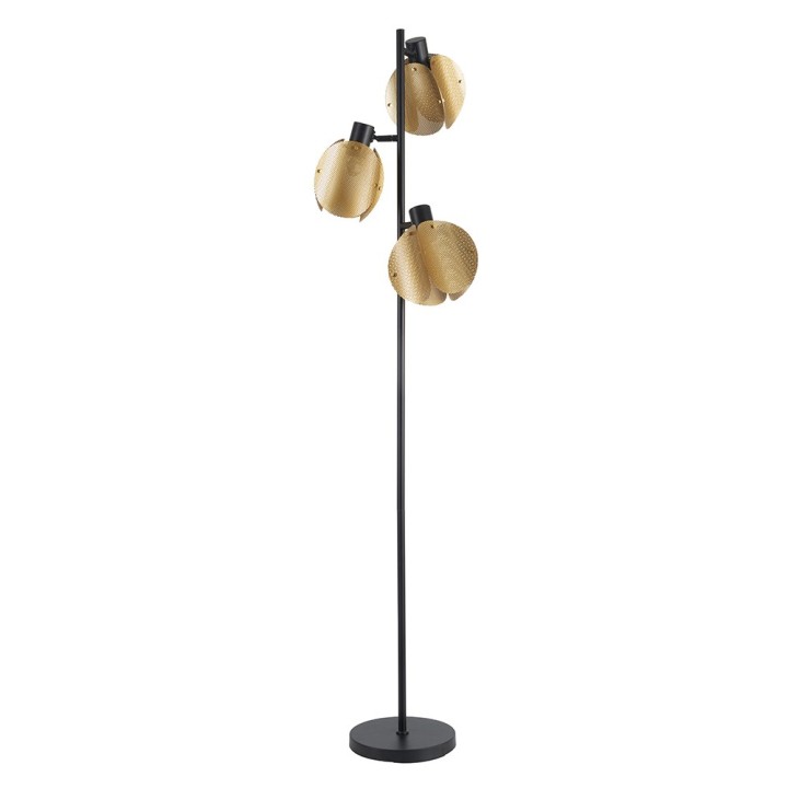 Lampadaire Jafi en métal doré