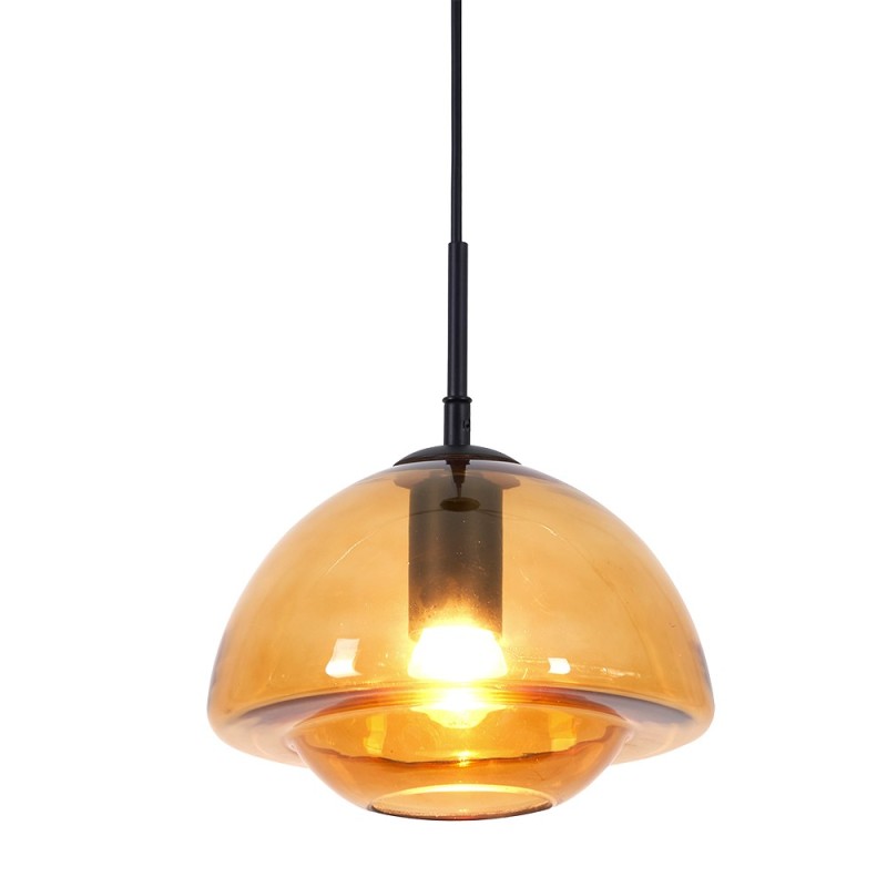 Detail of Suspension Jelife métal et verre Ø23 cm