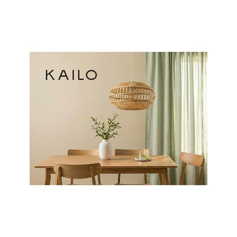 Detail of Suspension Kailo en bambou naturel Ø36 cm