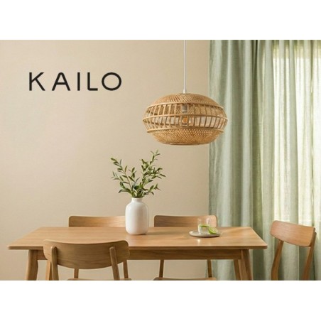 Detail of Suspension Kailo en bambou naturel Ø36 cm