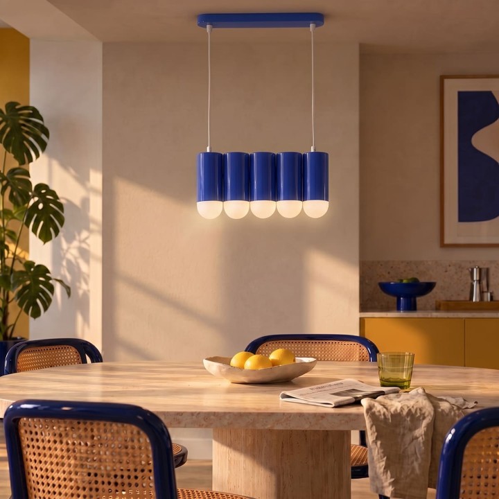 Suspension Loozi 5 ampoules en métal