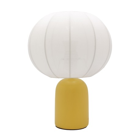 Detail of Lampe à poser Requi en céramique et tissu Ø25 cm