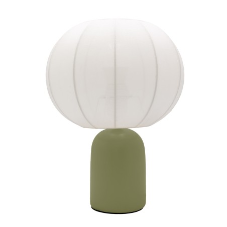 Detail of Lampe à poser Requi en céramique et tissu Ø25 cm