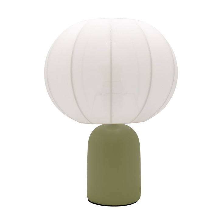 Lampe à poser Requi en céramique et tissu