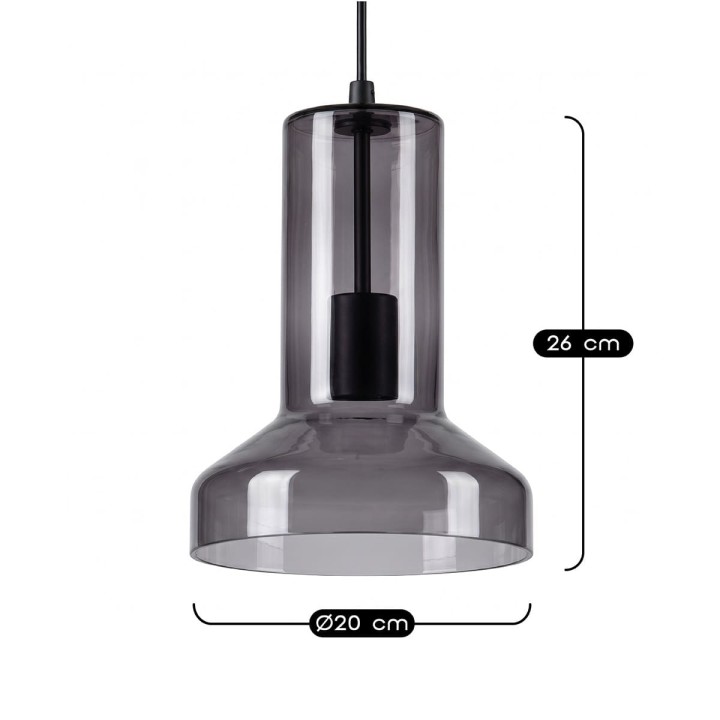 Suspension Kimi en verre transparent
