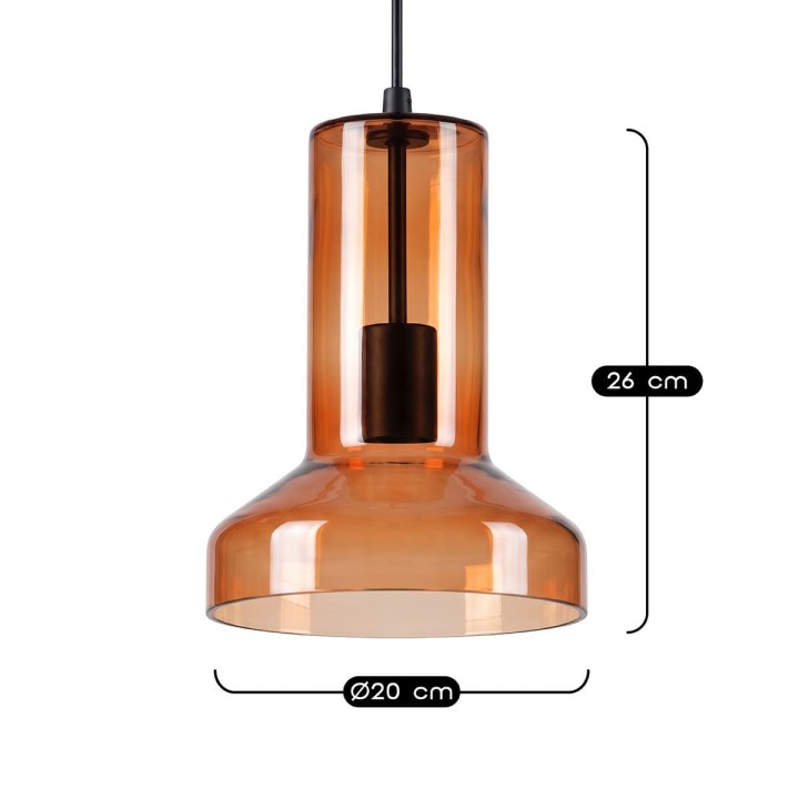 Suspension Kimi en verre transparent